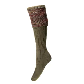 Lady Katrine Sock - Dark Olive by House of Cheviot