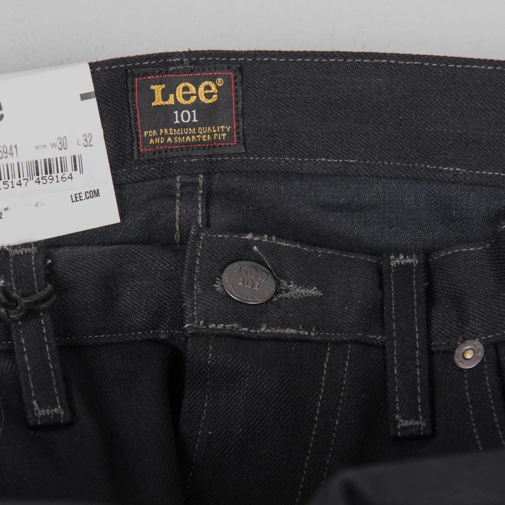 Lee 101 Rider Jeans - Blue Selvage Black