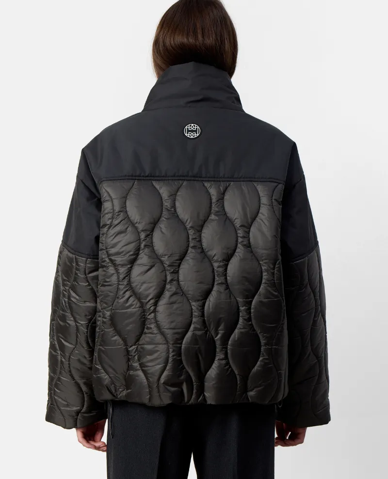 Levete Room Holly Short Black Olive Quilted Jacket