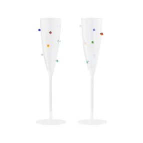 Maison Balzac Pomponette Flutes Multicolor 120ml (Set of 2)