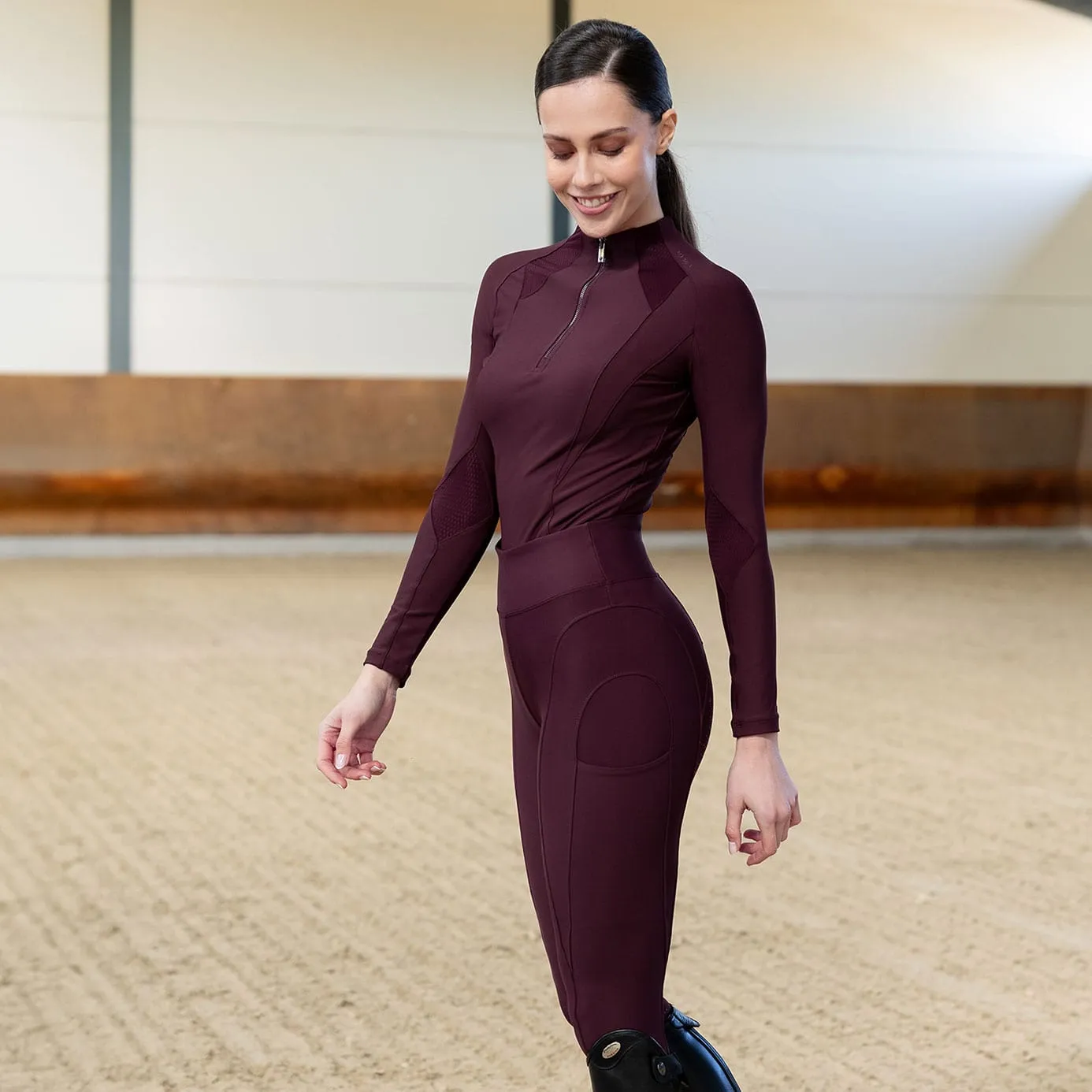 Maximilian Equestrian Frame Base Layer - Burgundy