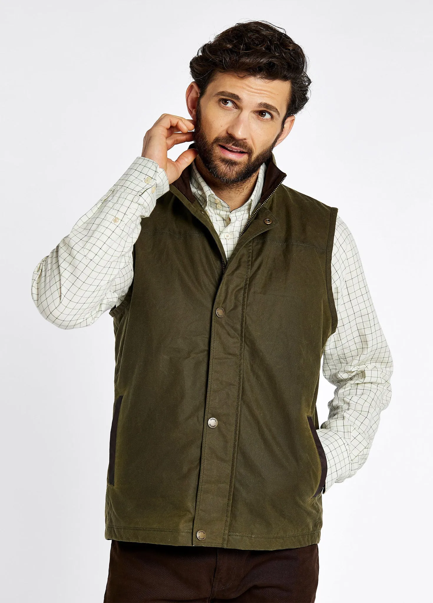 Mayfly Men's Wax Gilet - Fennel