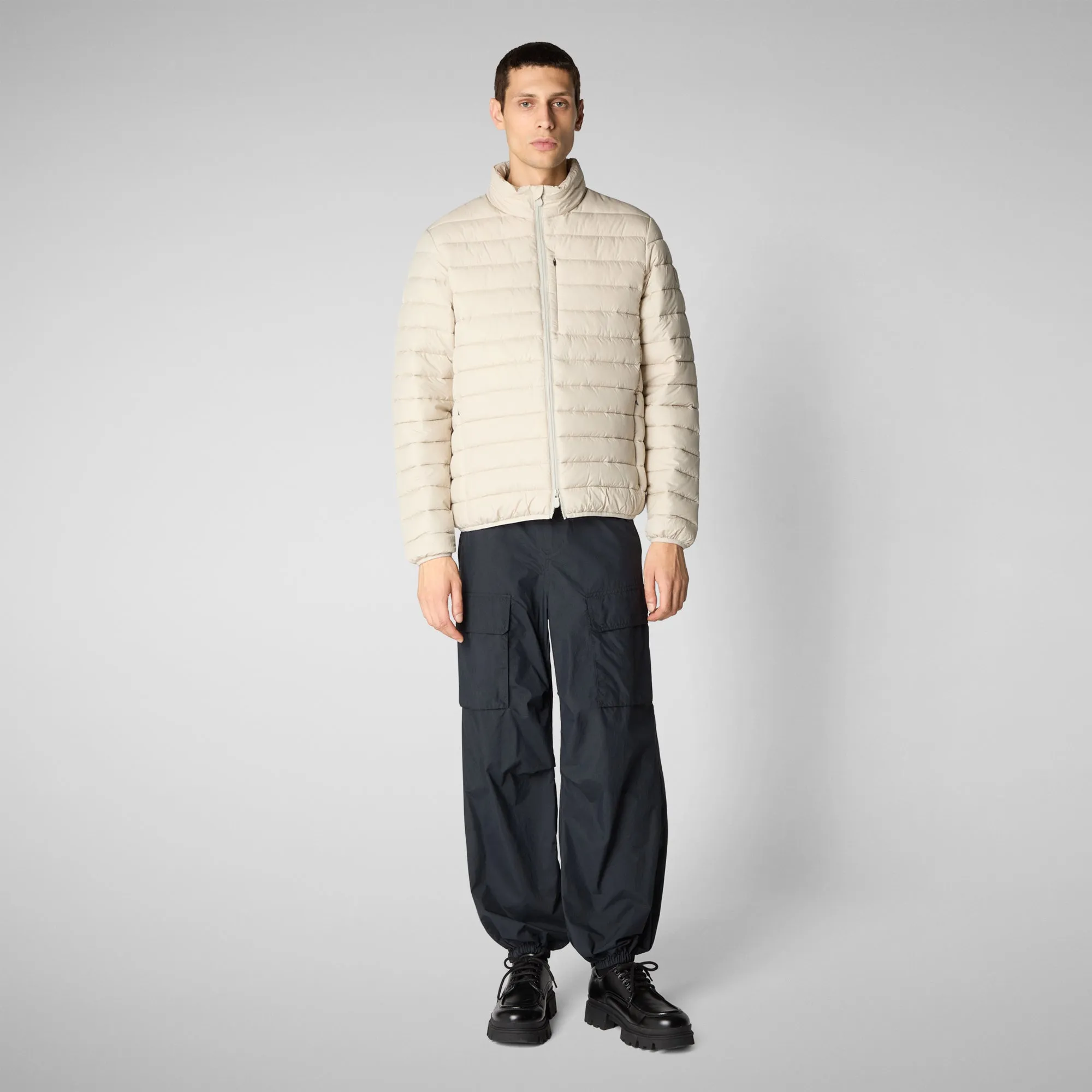 Men's  Animal free Puffer Jacket Erion in Rainy Beige