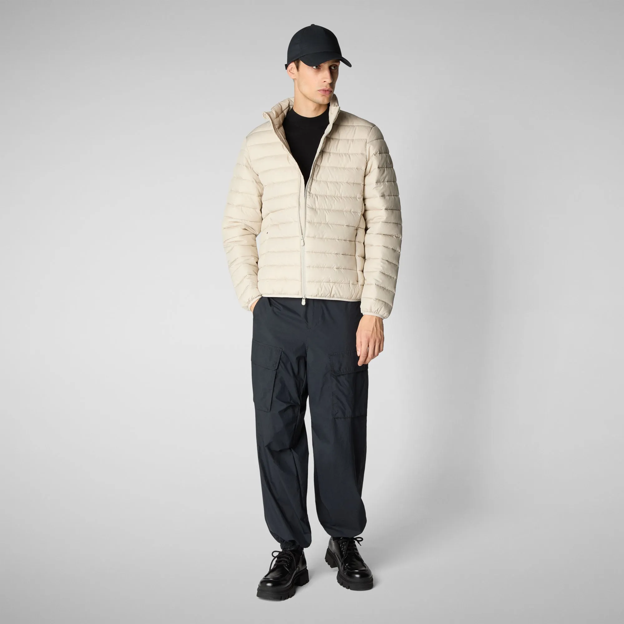 Men's  Animal free Puffer Jacket Erion in Rainy Beige