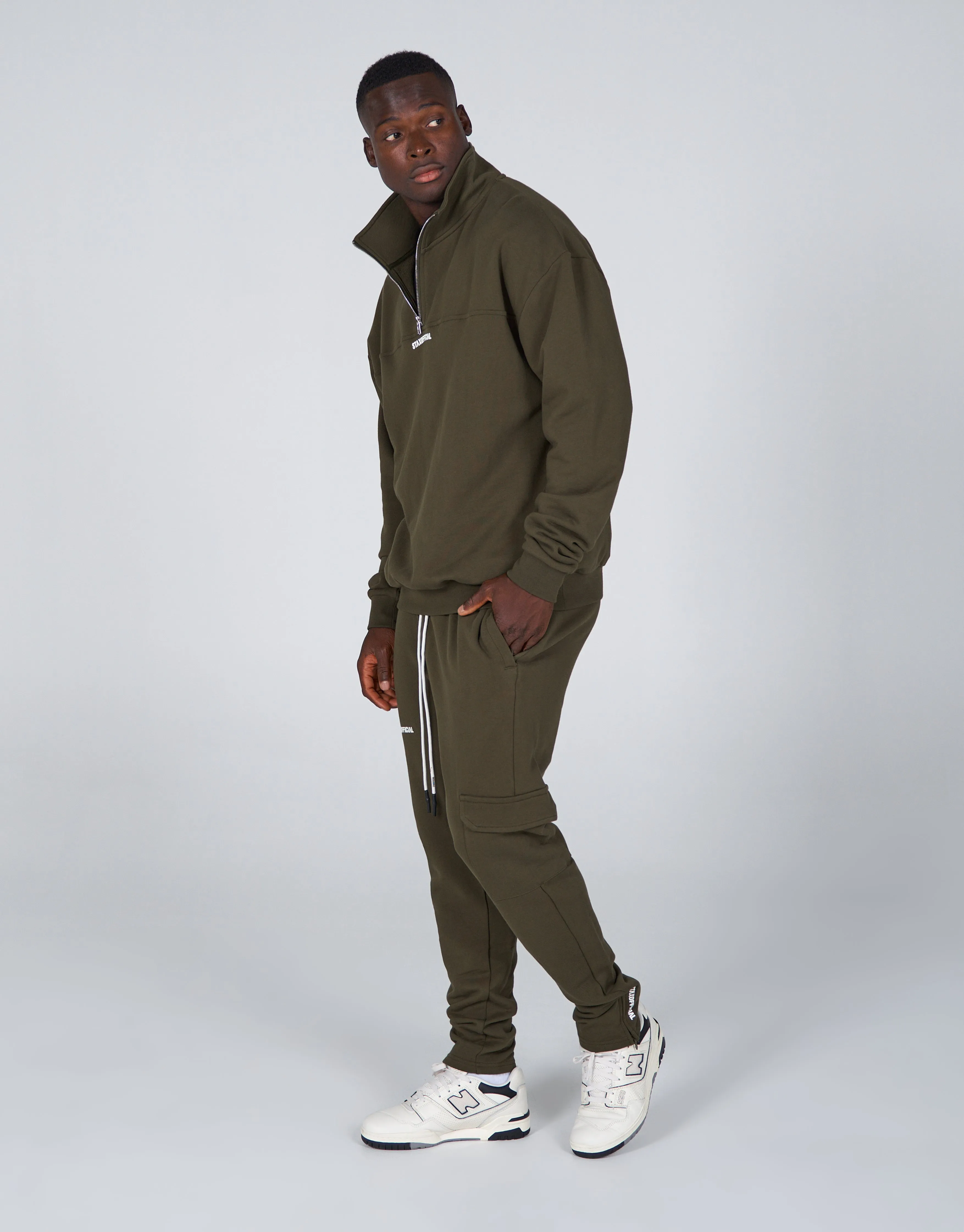 Mens Fitted Joggers - Khaki