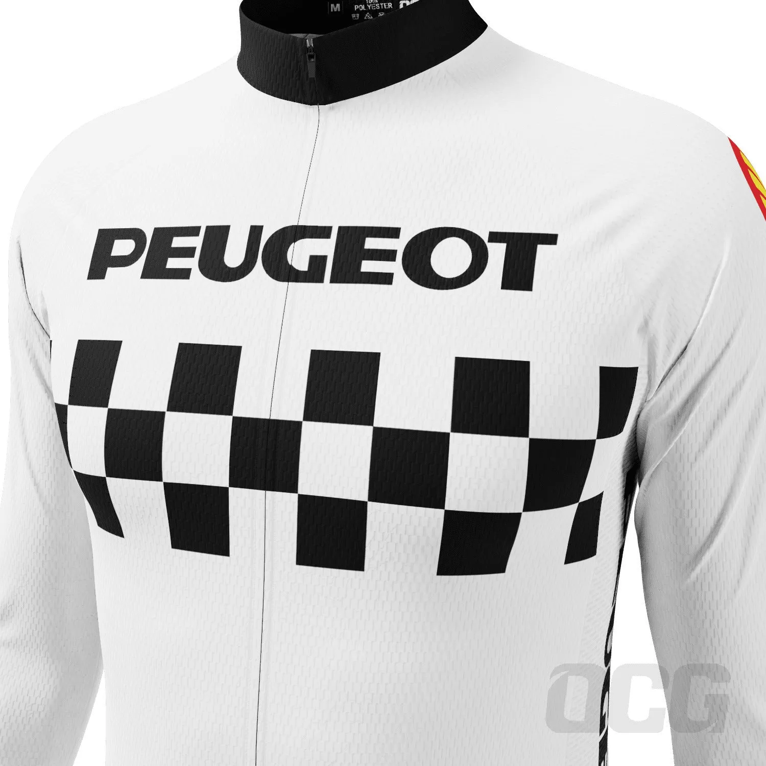 Men's Peugeot Shell Retro 1983 Long Sleeve Cycling Jersey