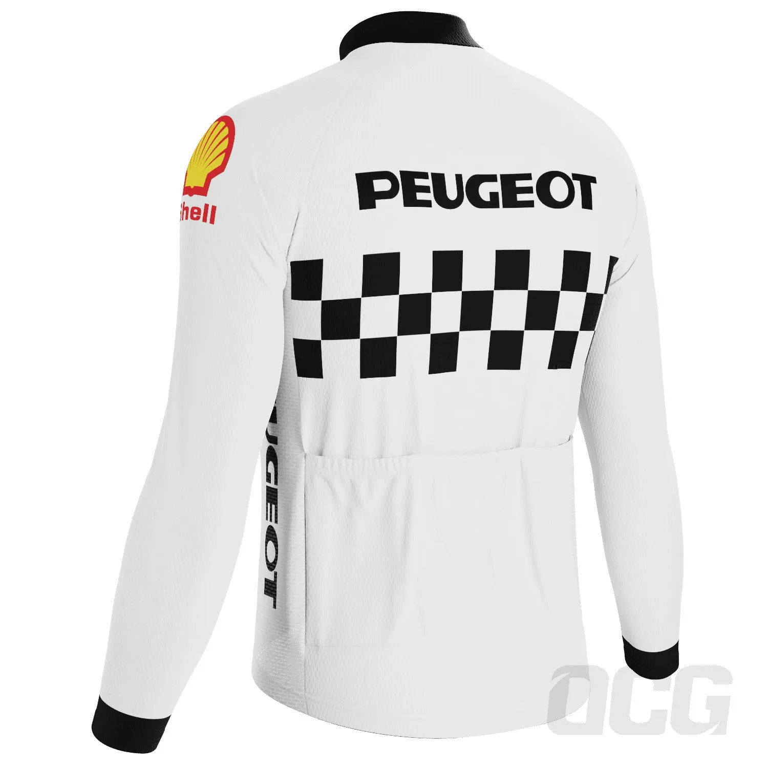 Men's Peugeot Shell Retro 1983 Long Sleeve Cycling Jersey