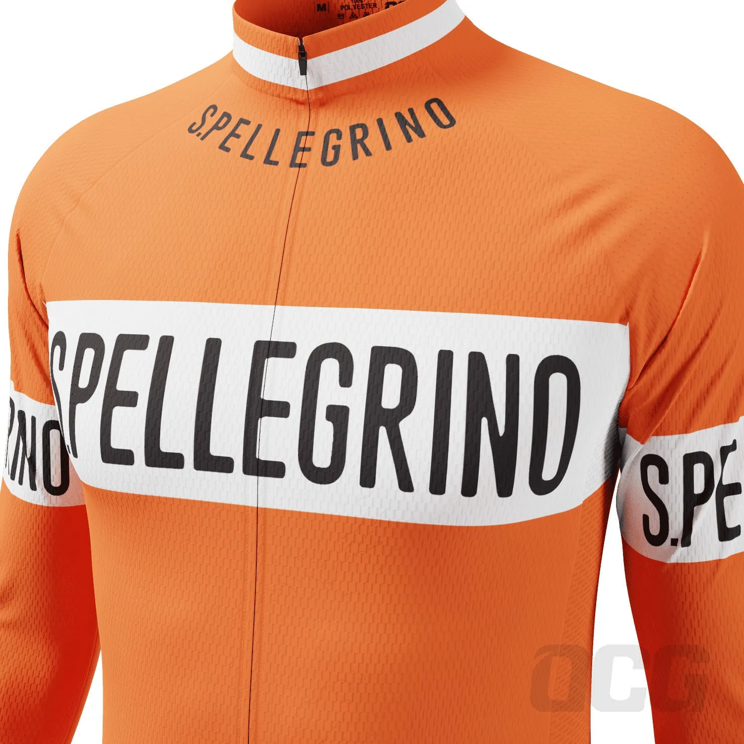 Men's Retro 1976 San Pellegrino Long Sleeve Cycling Jersey