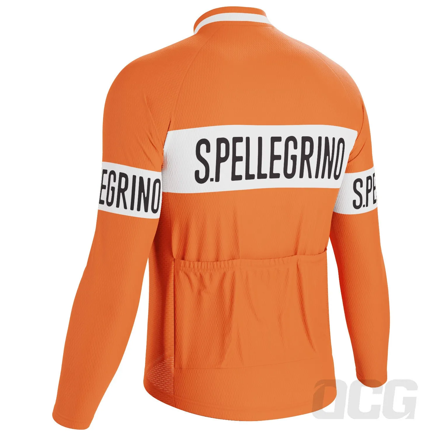 Men's Retro 1976 San Pellegrino Long Sleeve Cycling Jersey