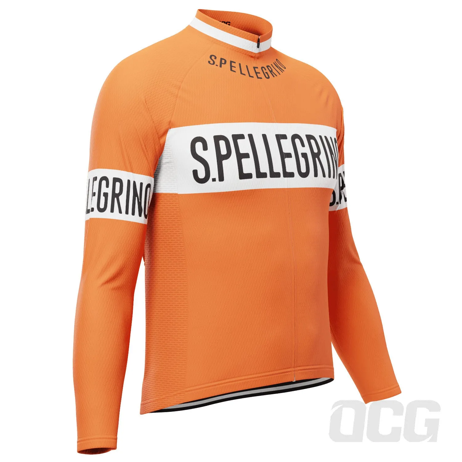 Men's Retro 1976 San Pellegrino Long Sleeve Cycling Jersey