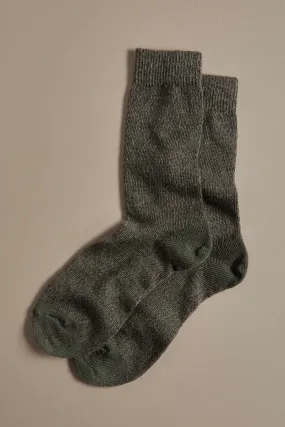 Merino Wool Socks - Moss Green