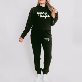 Merry and Bright Bold Cursive | Hoodie Set