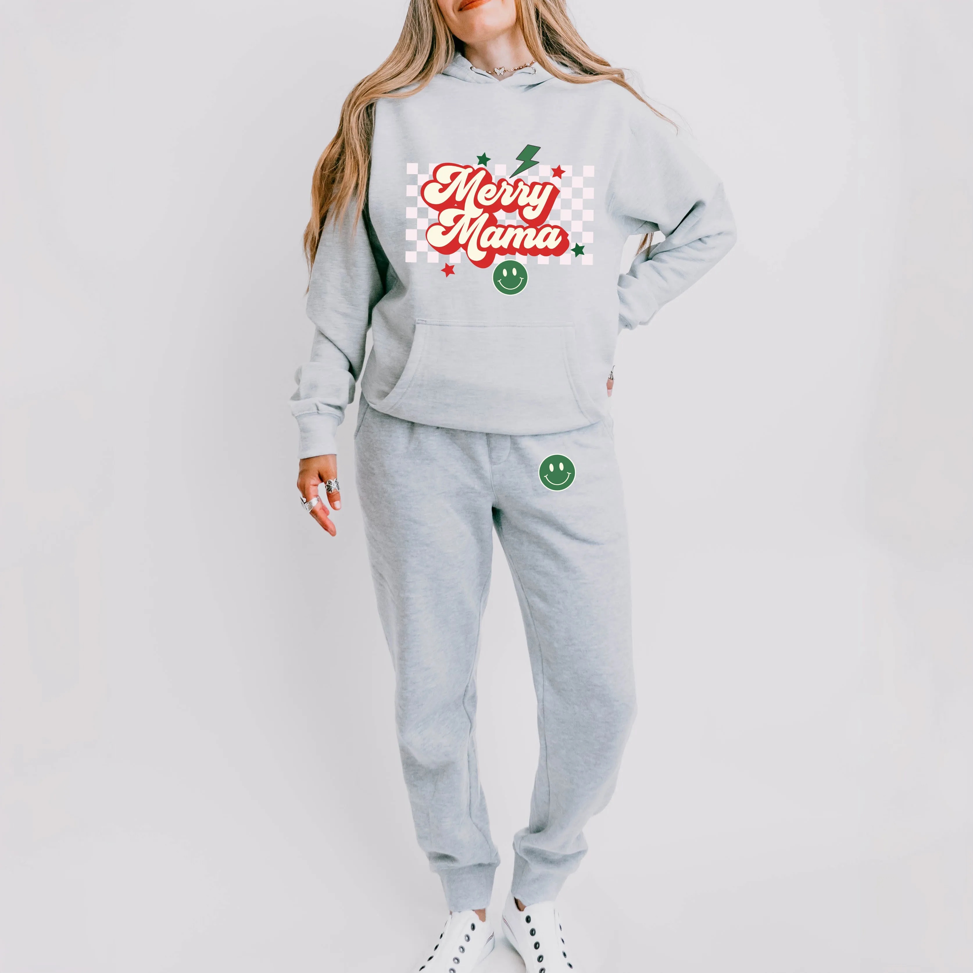 Merry Mama Checkered | Hoodie Set