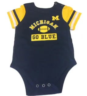 Michigan Wolverines Football INFANT Button Snap Creeper & Sweatpants Set (6-12M)