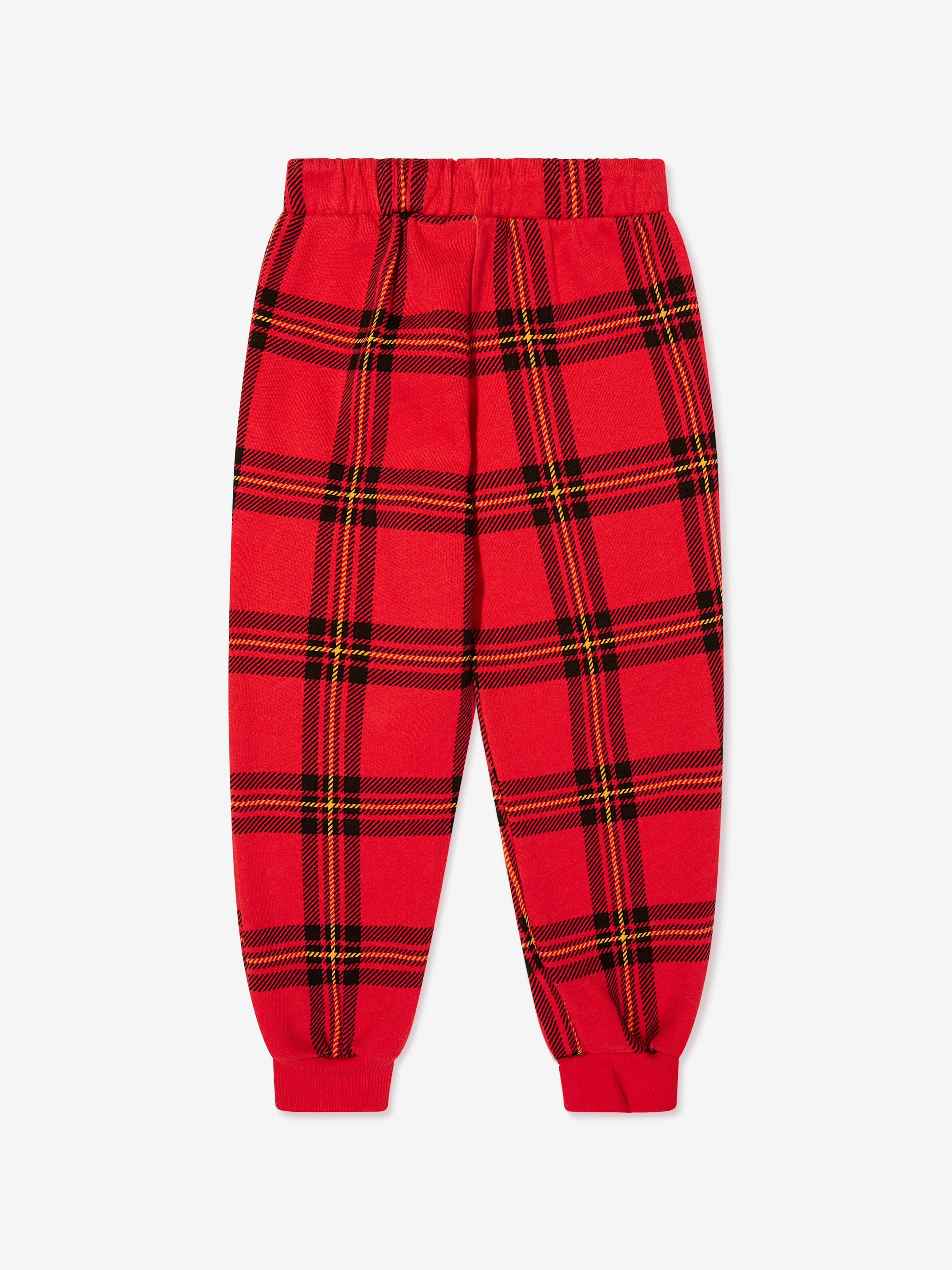 Mini Rodini Kids Organic Cotton Check Sweatpants in Red