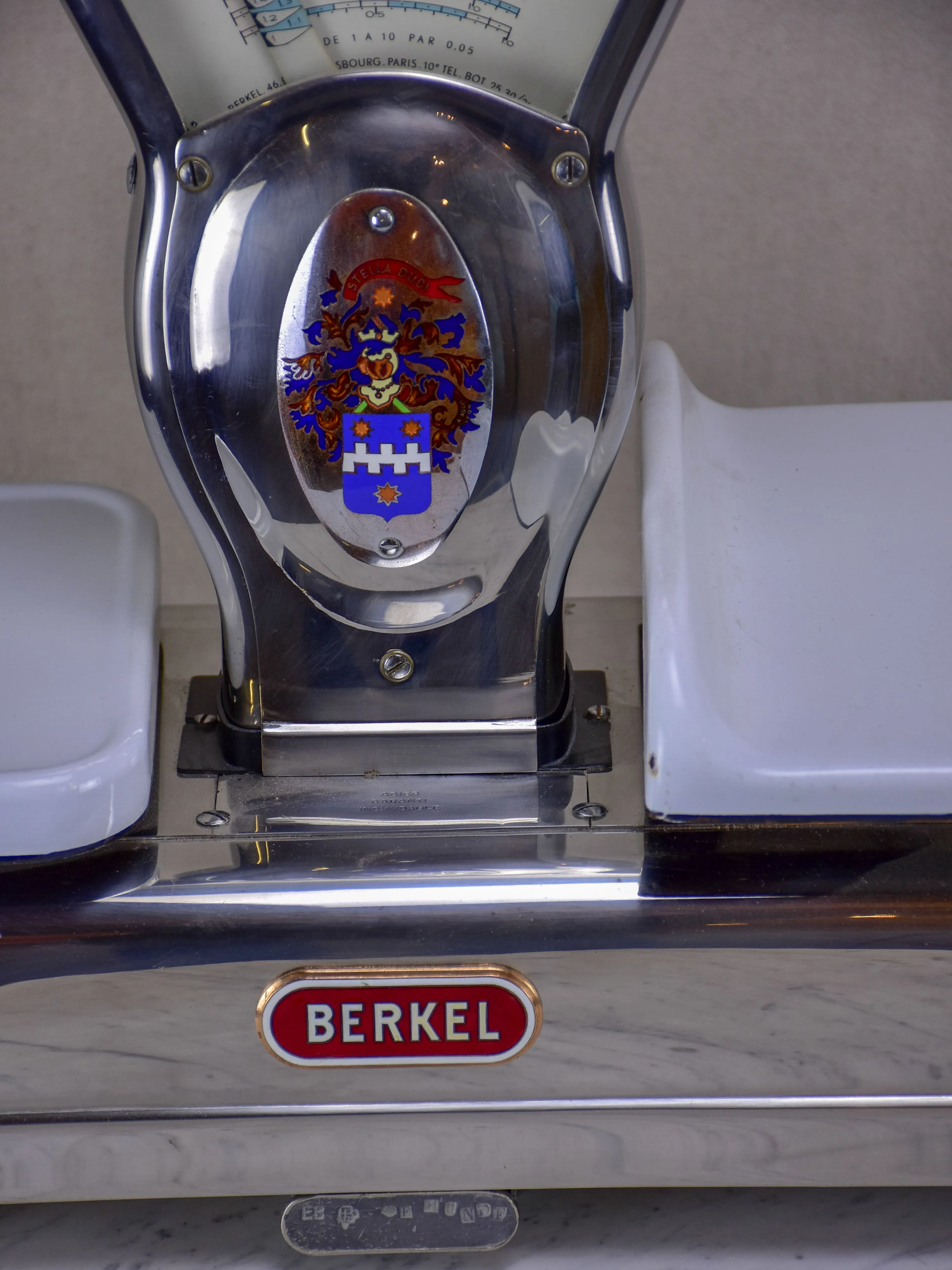 Mirrored Berkel shop scales from the 1960's