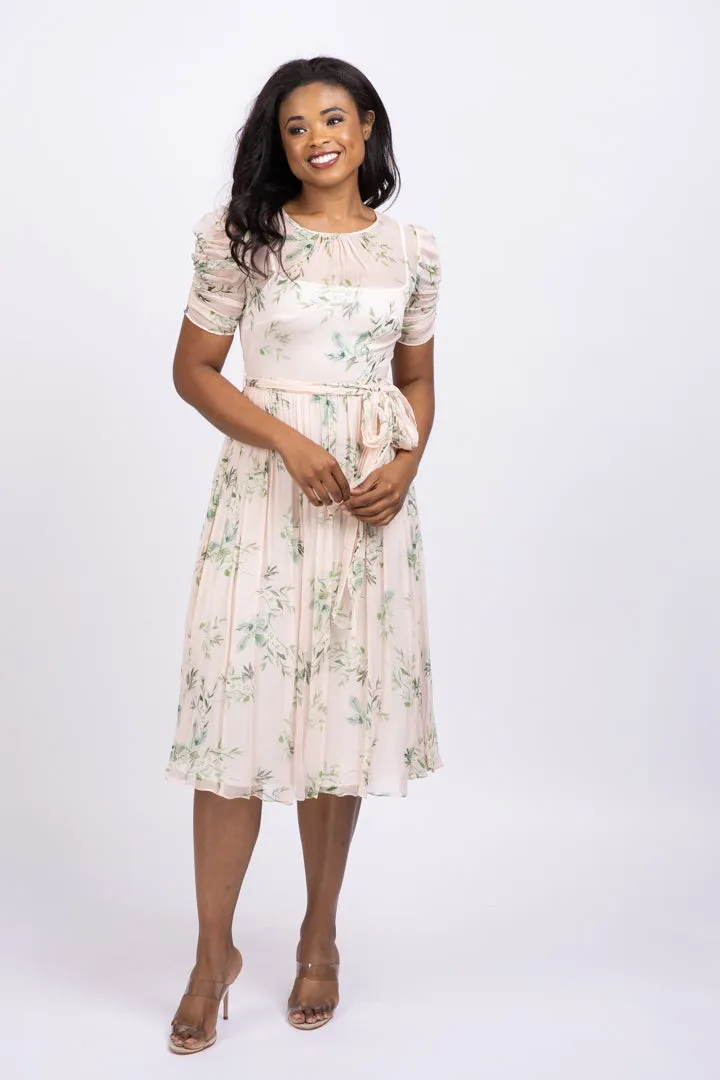 ML Monique Short Sleeve Midi Dress Cherry Blossom