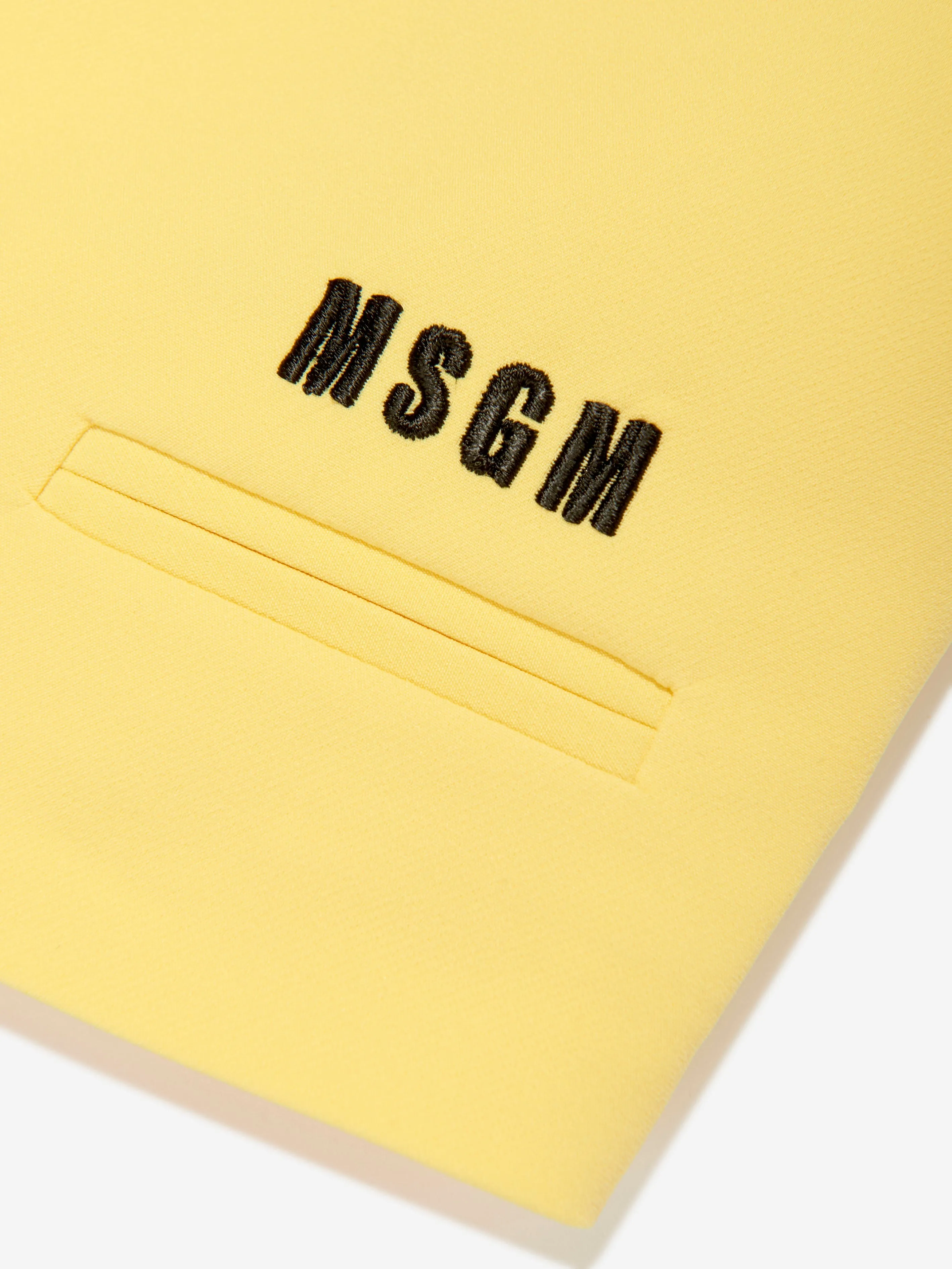 MSGM Girls Technical Fabric Gilet in Yellow