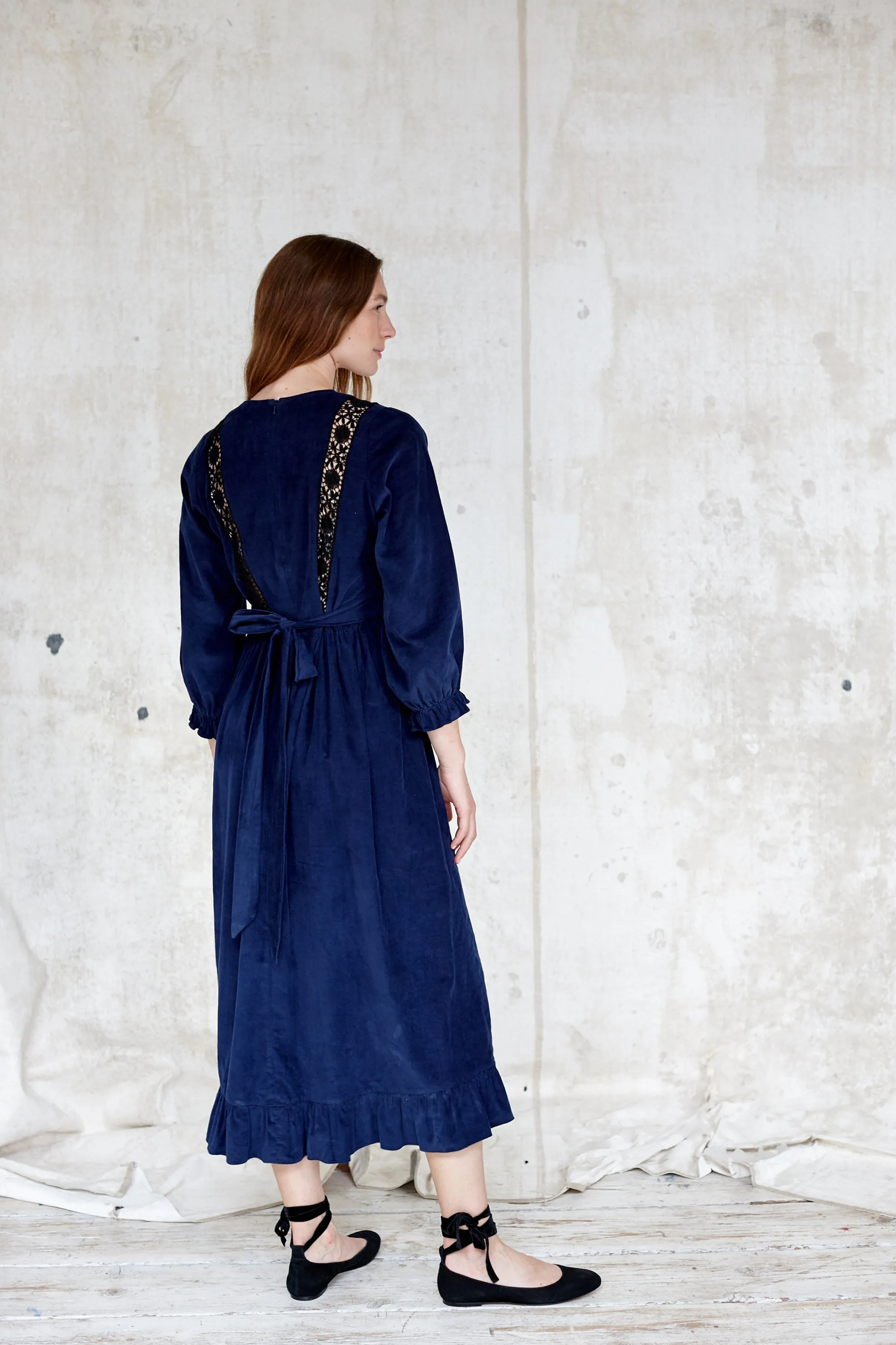 Navy Corduroy London Fields Dress