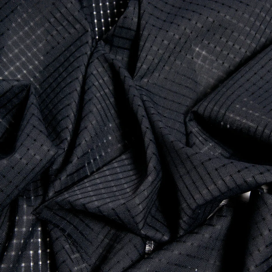 Navy Grid Micro-motif Fabric 1272