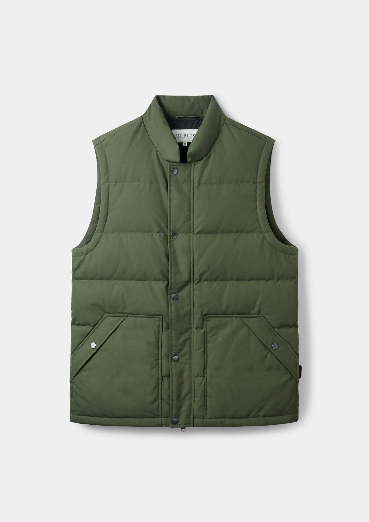 Olive Ventile Organic Cotton Down Gilet