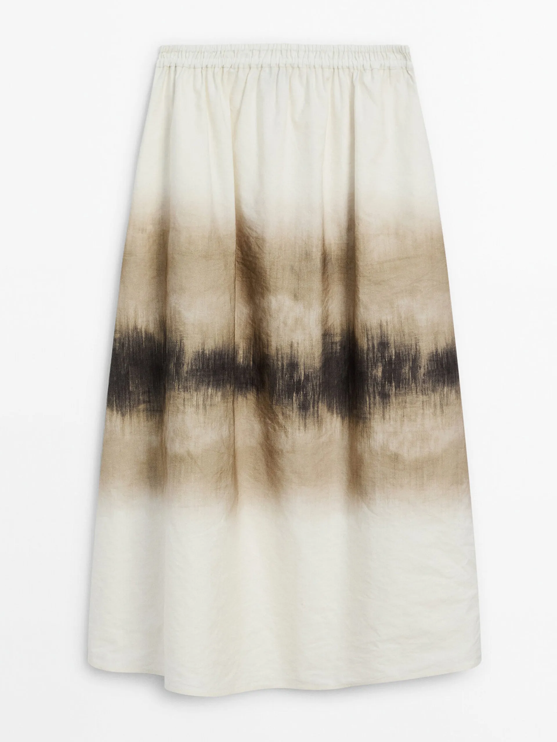 Ombré printed midi skirt