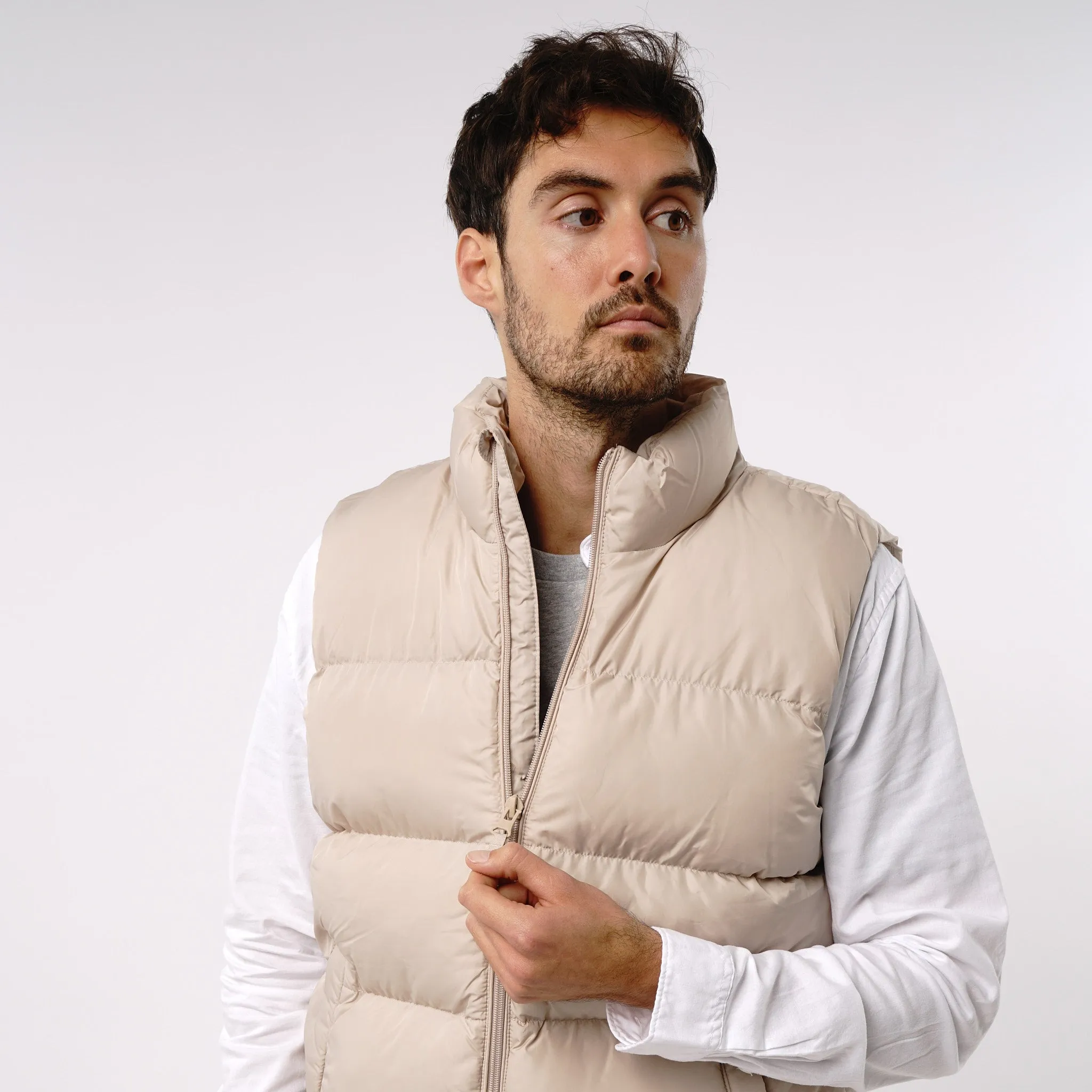 Omnitau Men's Calgary Super Padded Ultra Warm Gilet - Cream