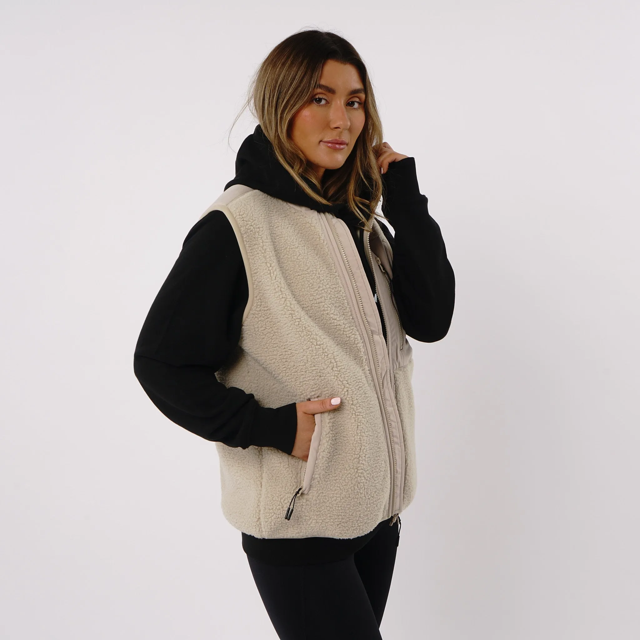 Omnitau Women's Burford Soft Feel Fleece Gilet - Cream