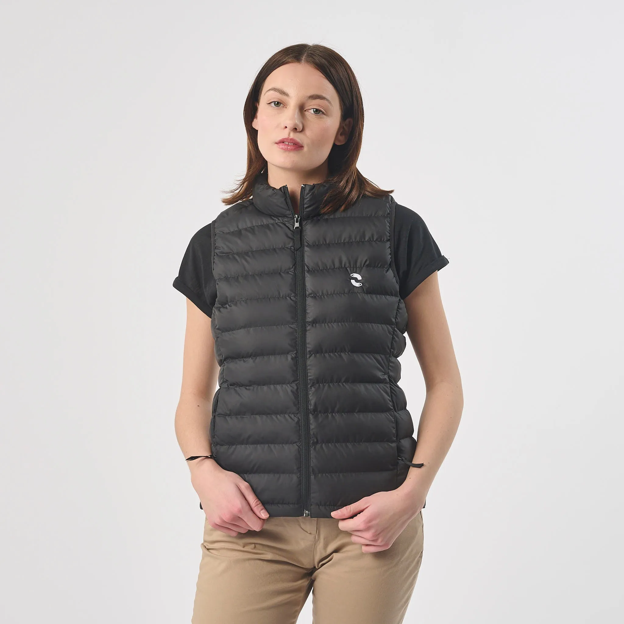 Omnitau Women's Recycled Slim Style Padded Gilet - Black