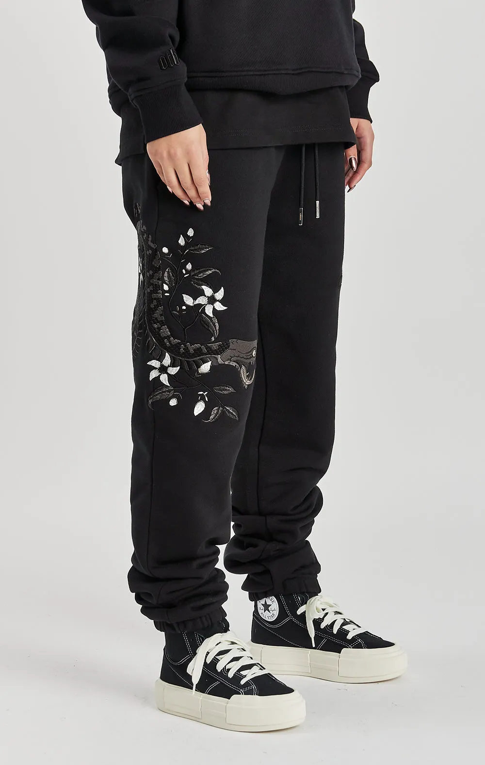 ONLY THE BLIND - Night Python Embroidered Sweatpants