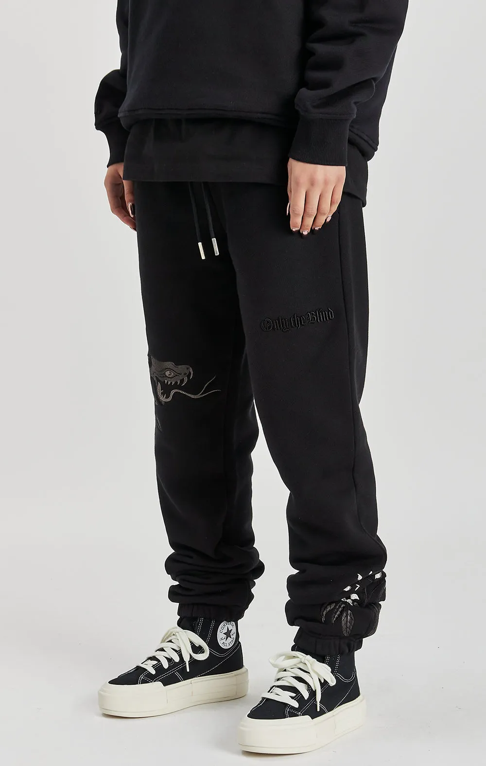 ONLY THE BLIND - Night Python Embroidered Sweatpants