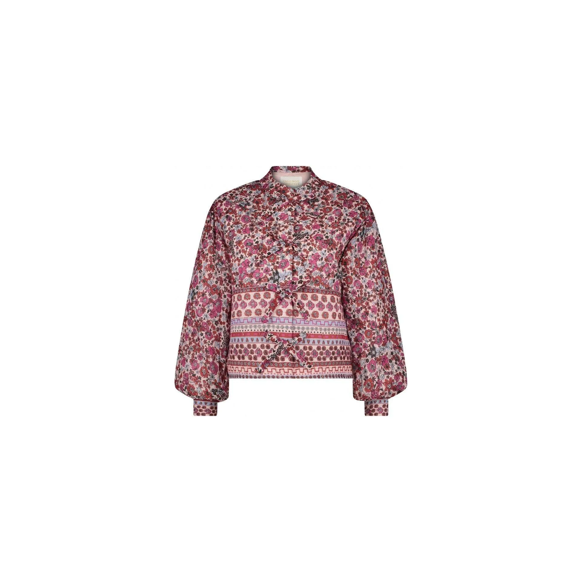 Patty Quilted Printed Jacket Cerise Red