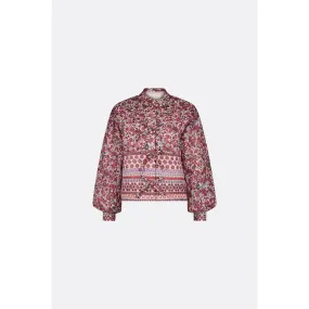 Patty Quilted Printed Jacket Cerise Red