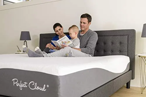 Perfect Cloud Made in The USA UltraPlush Charcoal-Infused 10-inch Memory Foam Mattress - Pressure Relieving - Bed-in-a-Box (RV Short Queen)