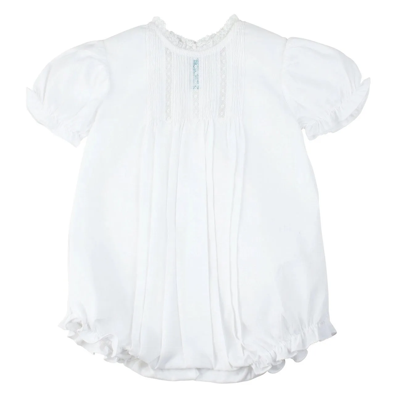 Pintucks & Lace Bubble - White