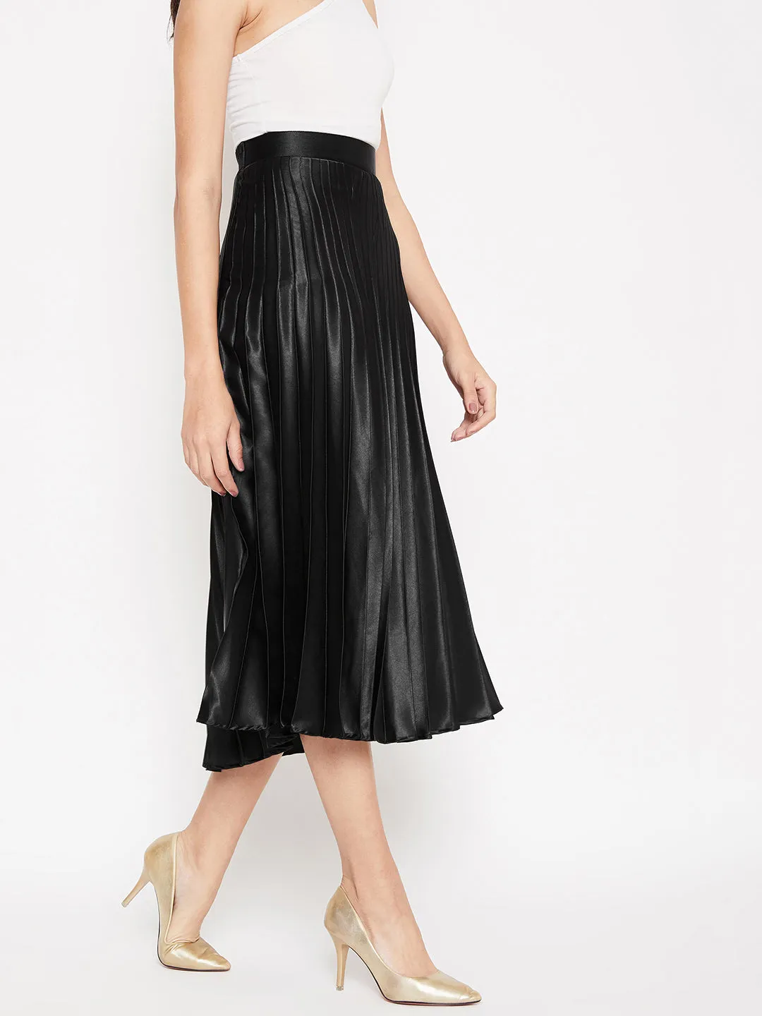 Pleated Midi Skirt