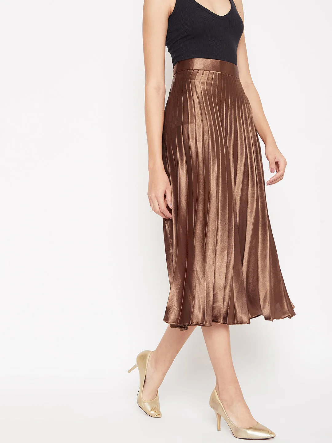 Pleated Midi Skirt