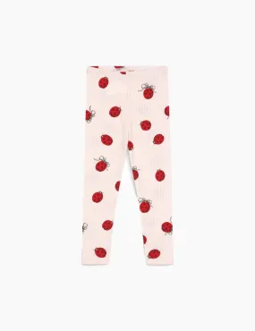 Pointelle Minnie Leggings in Ladybug