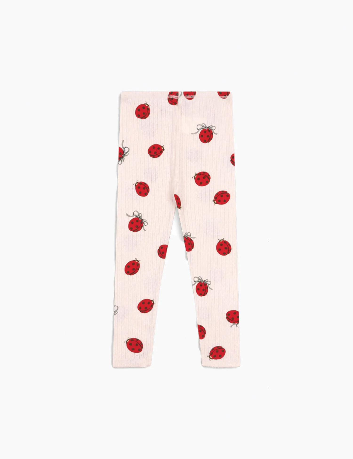 Pointelle Minnie Leggings in Ladybug