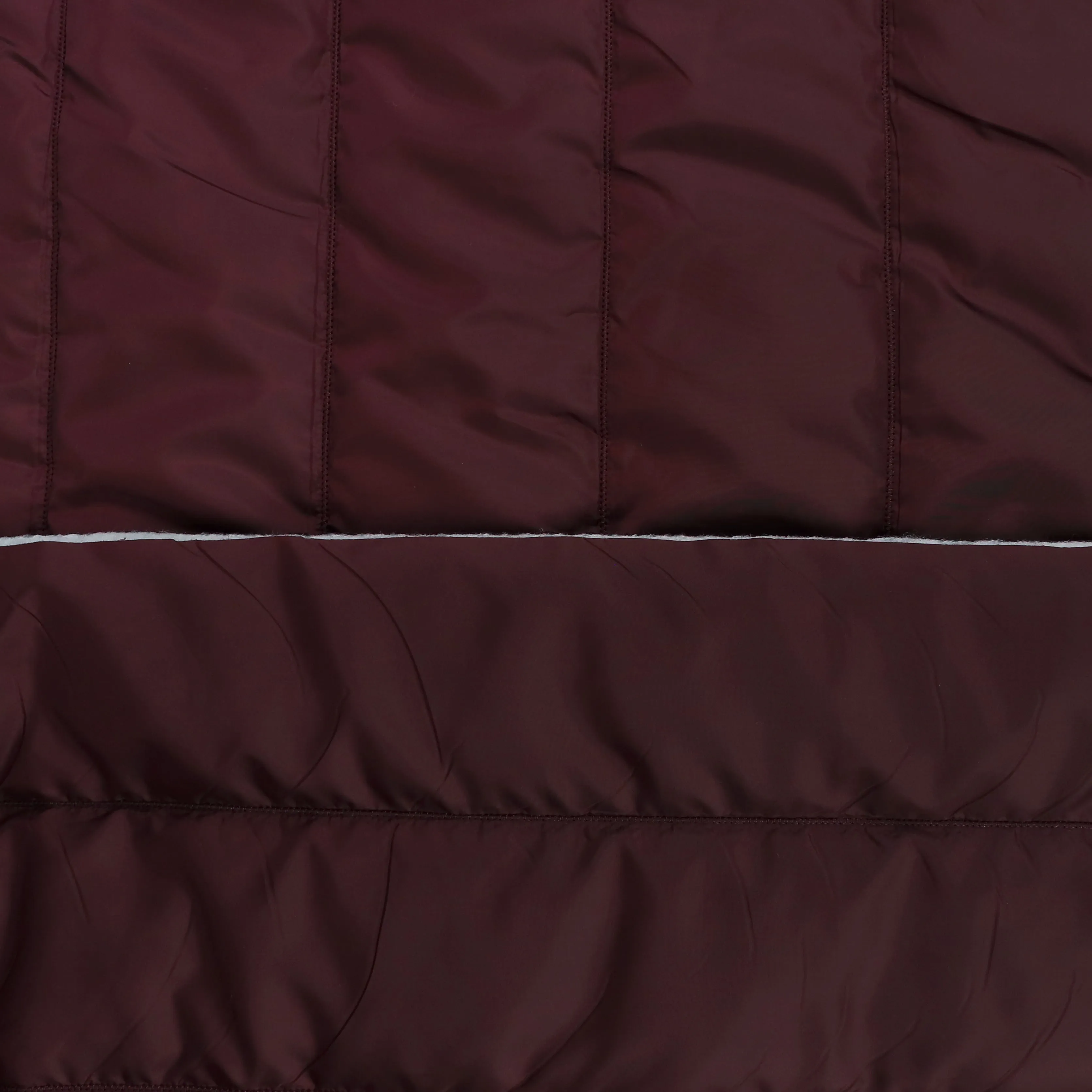 Quilted Coating - Burgundy