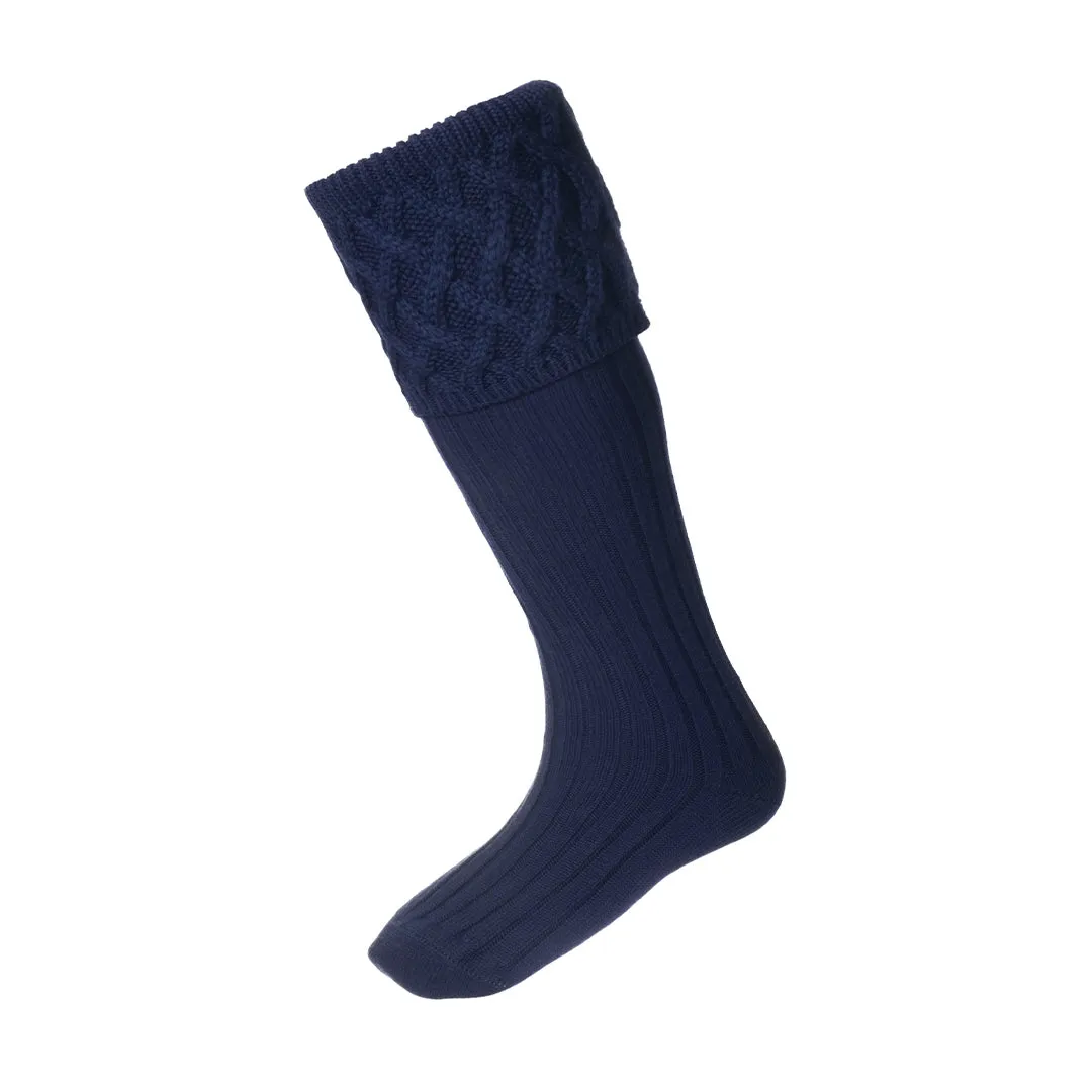 Rannoch Socks - Navy by House of Cheviot