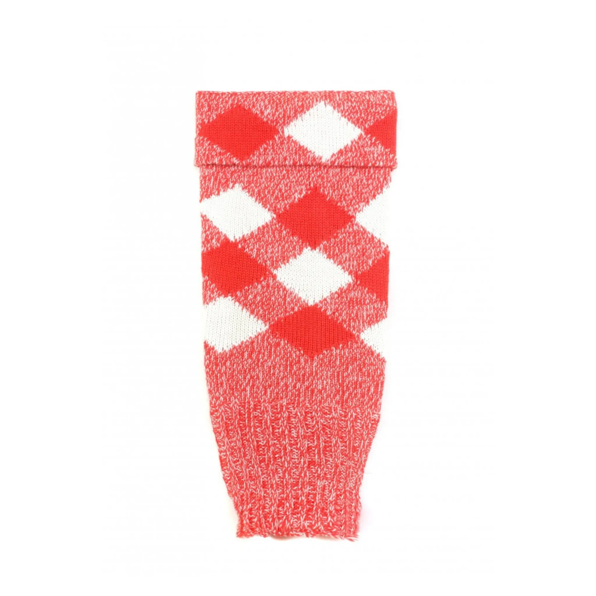 Red and White Regimental Diced Half Hose