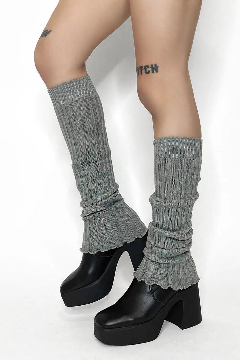 Regina Gray Leg Warmers