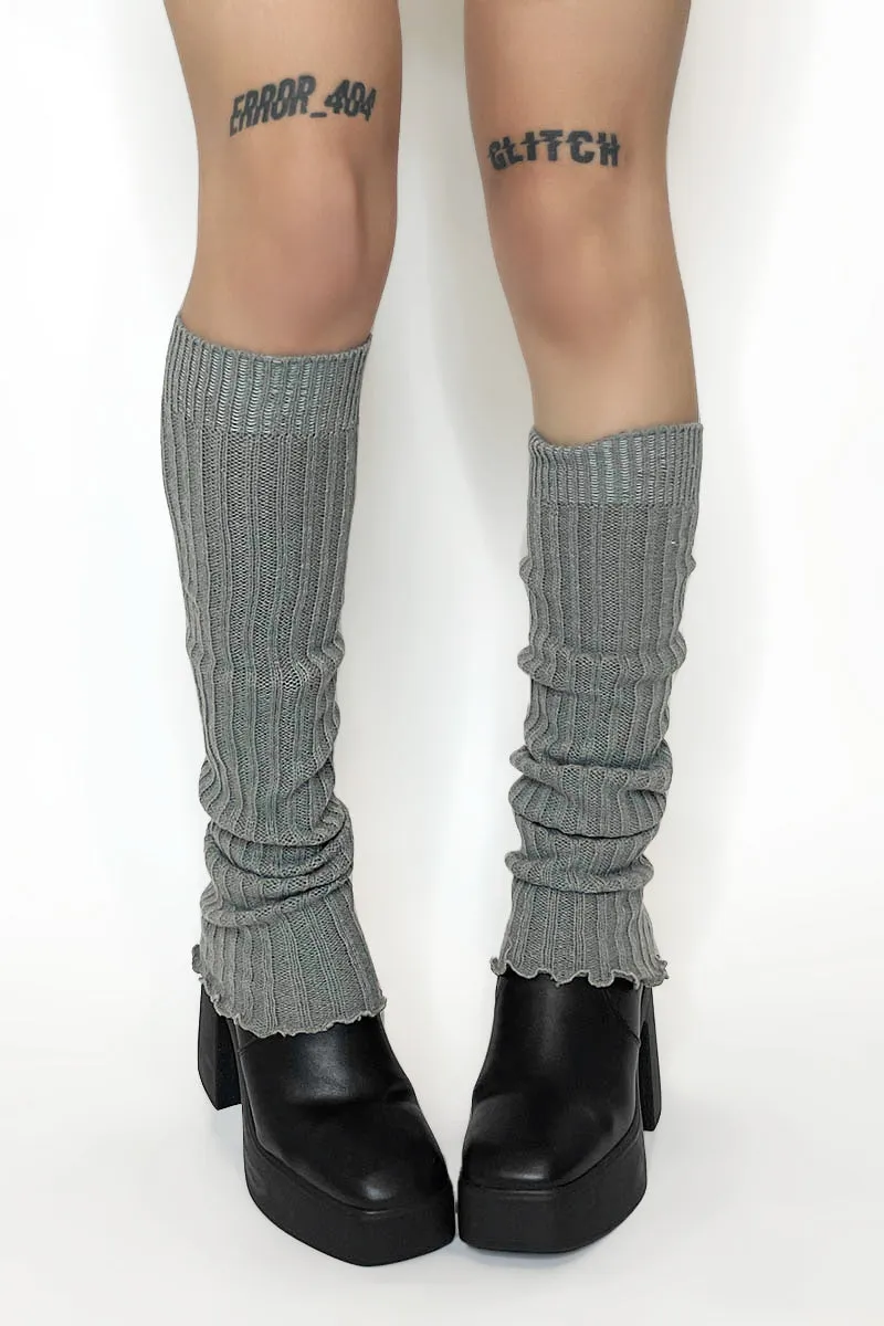 Regina Gray Leg Warmers