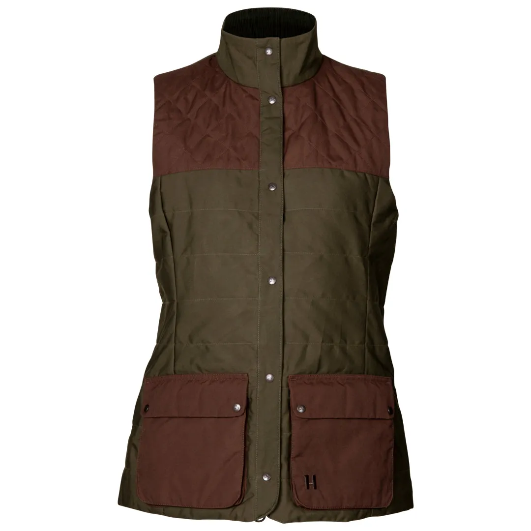 Retrieve Lady Waistcoat - Dark Warm Olive/Burgundy by Harkila