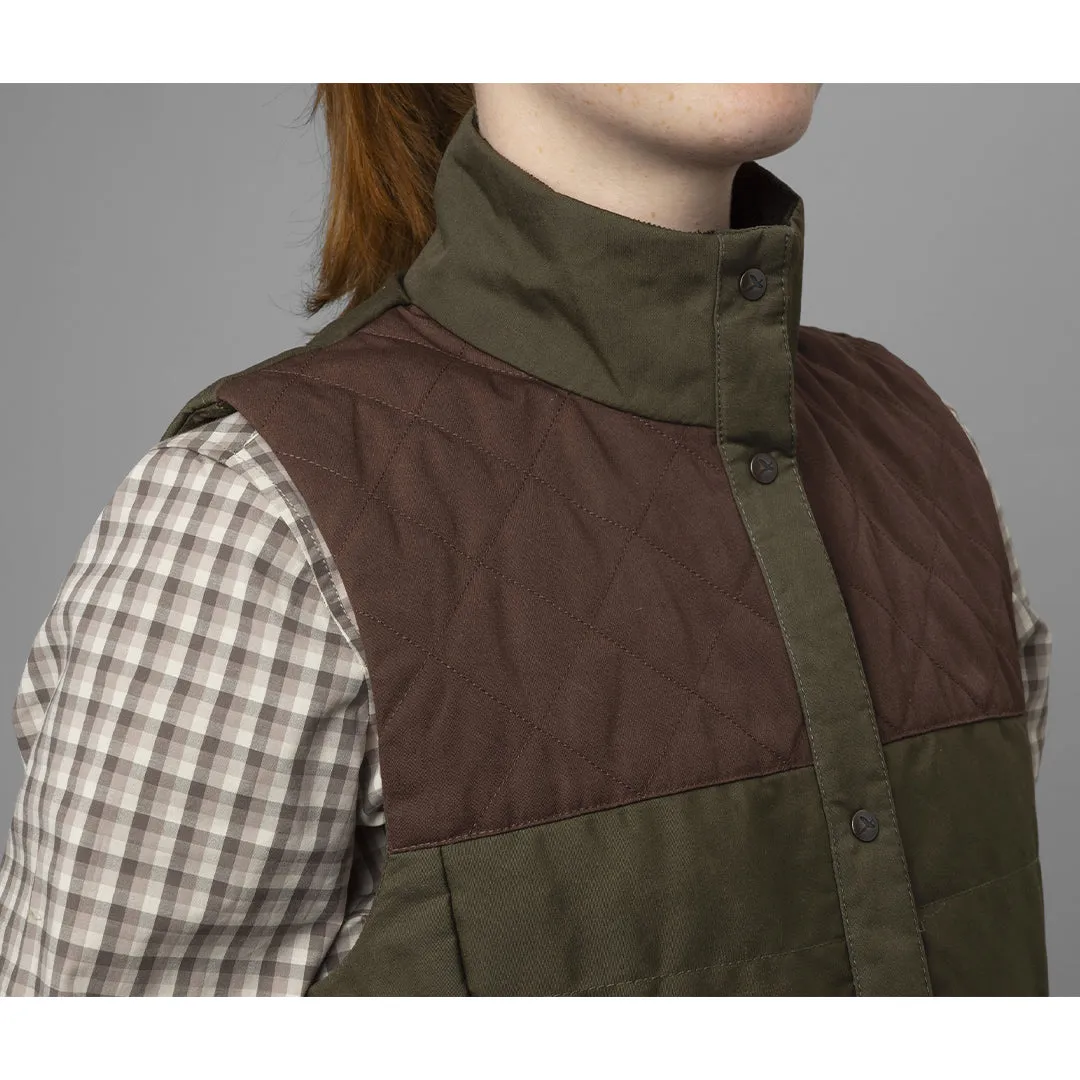 Retrieve Lady Waistcoat - Dark Warm Olive/Burgundy by Harkila