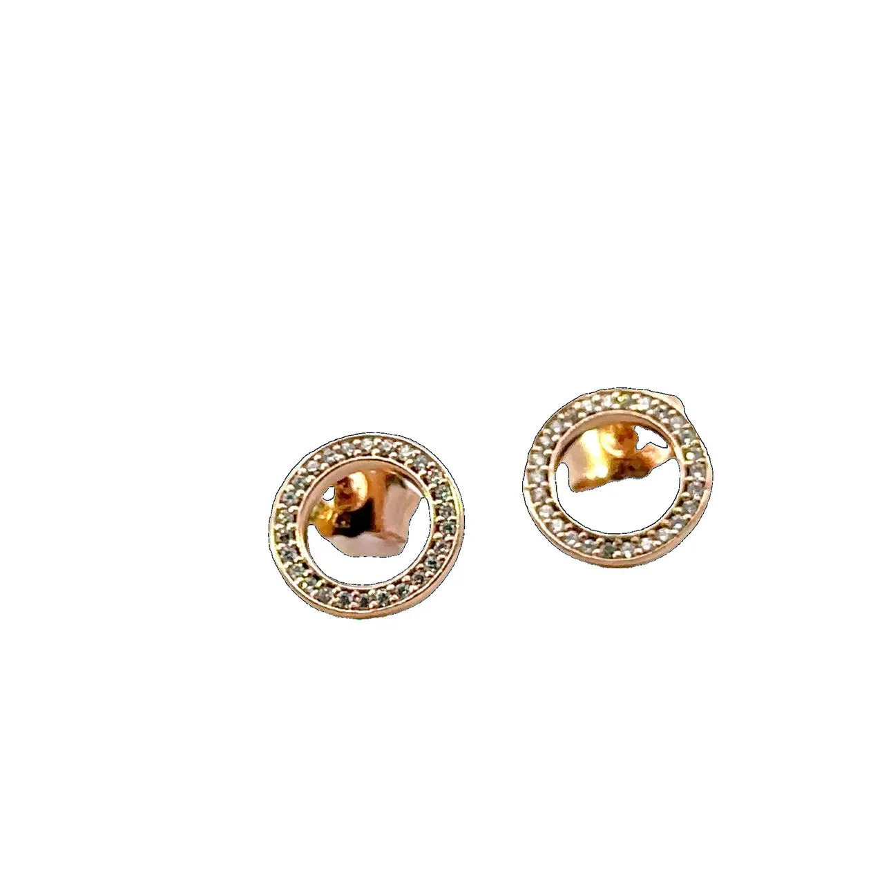 Rolled Gold plated Silver & CZ Earrings