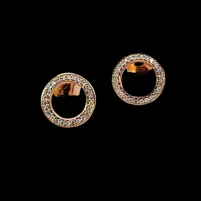 Rolled Gold plated Silver & CZ Earrings