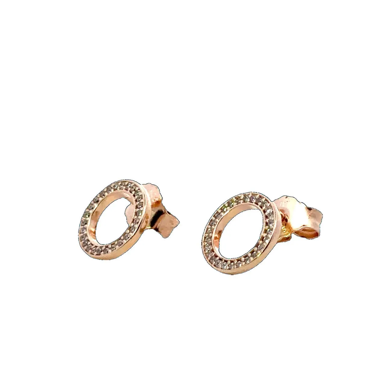 Rolled Gold plated Silver & CZ Earrings