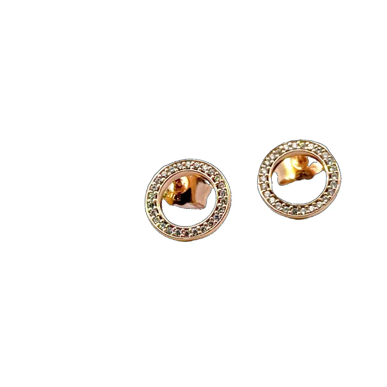 Rolled Gold plated Silver & CZ Earrings